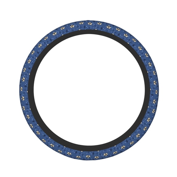 Picia Raccoon blue point Car Steering Wheel Cover, Non-Slip, Breathable, Universal 15 inch