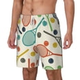 thumbnail image 1 of Picia Racket and Tennis Ball pattern Mens Swim Trunks with Compression Liner Stretch Beach Shorts Quick Dry with Zipper Pockets No-Chafing Board Shorts-X-Large, 1 of 9