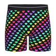 thumbnail image 1 of Picia Rainbow Hearts Pattern Men's Athletic Long Leg Briefs , Performance Stretch Underwear，Moisture-Wicking, 1 of 7