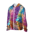 thumbnail image 1 of Picia Rainbow Melting Ice Cream Women's Men's UPF 50+ Sun Protection Hoodie Shirt Long Sleeve SPF Fishing Outdoor UV Hiking Lightweight Shirts-3X-Large, 1 of 9