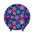 thumbnail image 1 of Picia Rainbow Snowflakes Pattern Bone China Decorative Plate – Wall Decor with Stand and Adhesive, Elegant Ornament for Living Room, Office, or Entryway-6in, 1 of 6