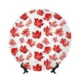 thumbnail image 1 of Picia Realistic Maple Leaf Pattern Bone China Decorative Plate – Wall Decor with Stand and Adhesive, Elegant Ornament for Living Room, Office, or Entryway-7in, 1 of 6