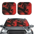 thumbnail image 1 of Picia Red And Black Abstract Skull 2 Piece Car Windshield Sun Shade Foldable | Foldable Sun Shield for Front Window Blocks UV Rays and Keeps Your Vehicle Cool-Medium, 1 of 7