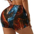 thumbnail image 1 of Picia Red And Blue Fire Dragon F Printed Workout Shorts for Women Seamless Scrunch Butt Lifting High Waisted Yoga Gym Booty Running Moisture-wicking Short Pants-Large, 1 of 9