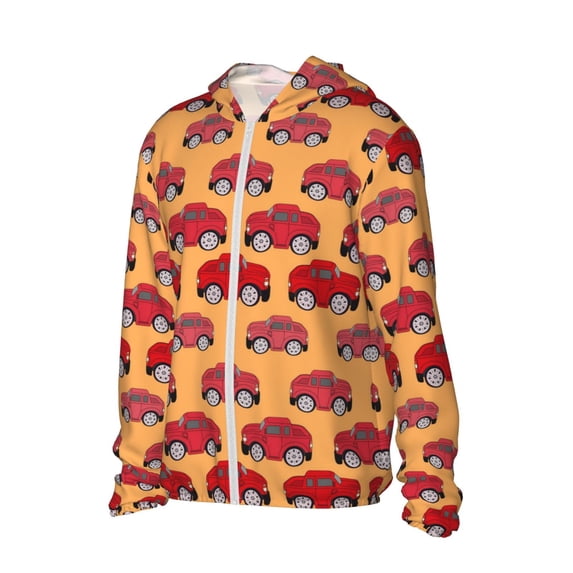 Picia Red Cars Women's Men's UPF 50+ Sun Protection Hoodie Shirt Long Sleeve SPF Fishing Outdoor UV Hiking Lightweight Shirts-XX-Large