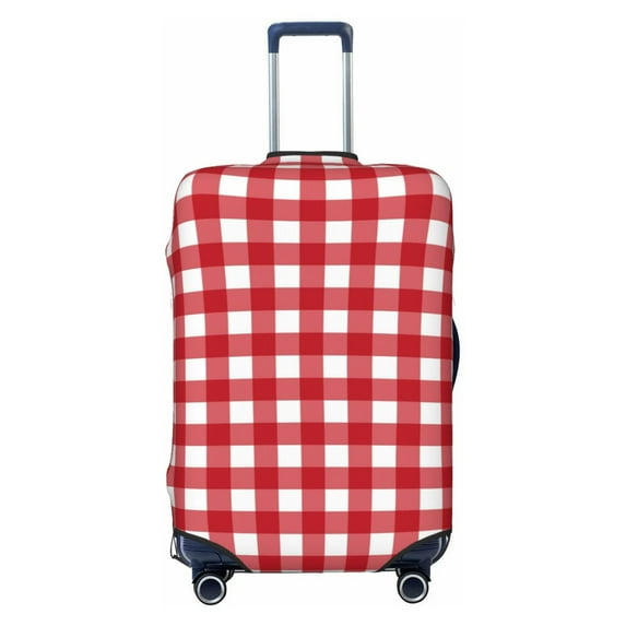 Picia Red Checkboard Luggage Protector Cover Thicken Suitcase Protector Cover Fit 18-32 Inch Luggage-Medium
