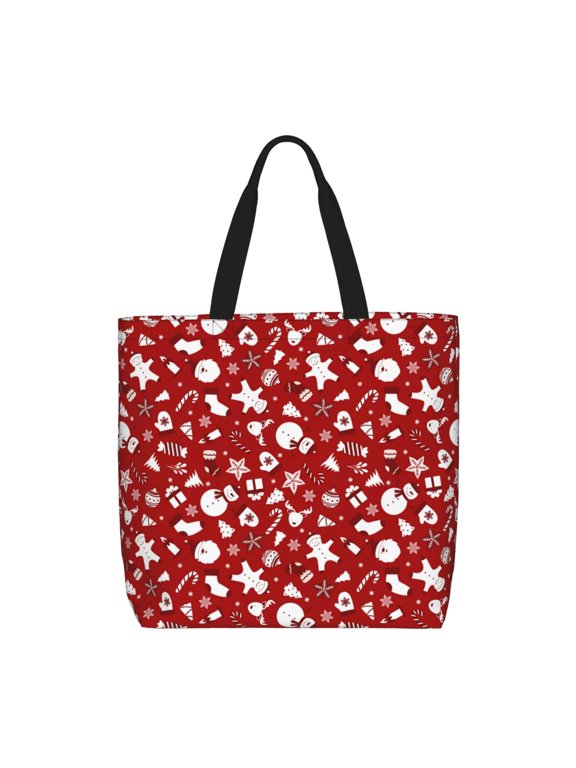 Red Christmas Cheer. for Tote Bag for Women with Zipper, Gym Tote with Compartments, Laptop Work Tote Nurse Dance Yoga Bag for Sport, Travel