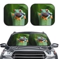 thumbnail image 1 of Picia Red-Eyed Tree Frog 2 Piece Car Windshield Sun Shade Foldable | Foldable Sun Shield for Front Window Blocks UV Rays and Keeps Your Vehicle Cool-Large, 1 of 7