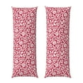 thumbnail image 1 of Picia Red Flowers Body Pillow Cover - Super Soft Microfiber 20x54 Body Pillow Case - Envelope Closure, Wrinkle, Stain Resistant Body Pillow Cover,Elegant Bedding, 1 of 8