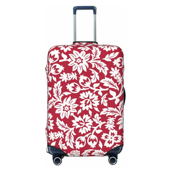 Picia Red Flowers Luggage Protector Cover Thicken Suitcase Protector Cover Fit 18-32 Inch Luggage-Small