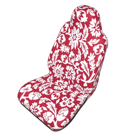 Picia Red Flowers Print Waterproof Sweating Car Seat Cover for Post Gym Workout, Running, Beach and Hiking, Universal Fit Anti-Slip Bucket Seat Protector