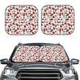 thumbnail image 1 of Picia Red Food 2 Piece Car Windshield Sun Shade Foldable | Foldable Sun Shield for Front Window Blocks UV Rays and Keeps Your Vehicle Cool-Small, 1 of 7