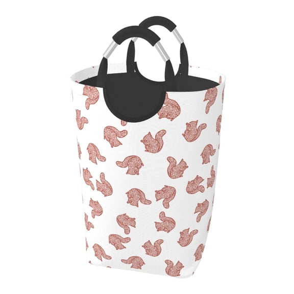 Picia Red Fox Laundry Basket With Handles Laundry Hamper Toys Storage Organizer Foldable Bucket Washing Bin Dirty Clothes Bag For Home Bathroom Bedroom Dorm