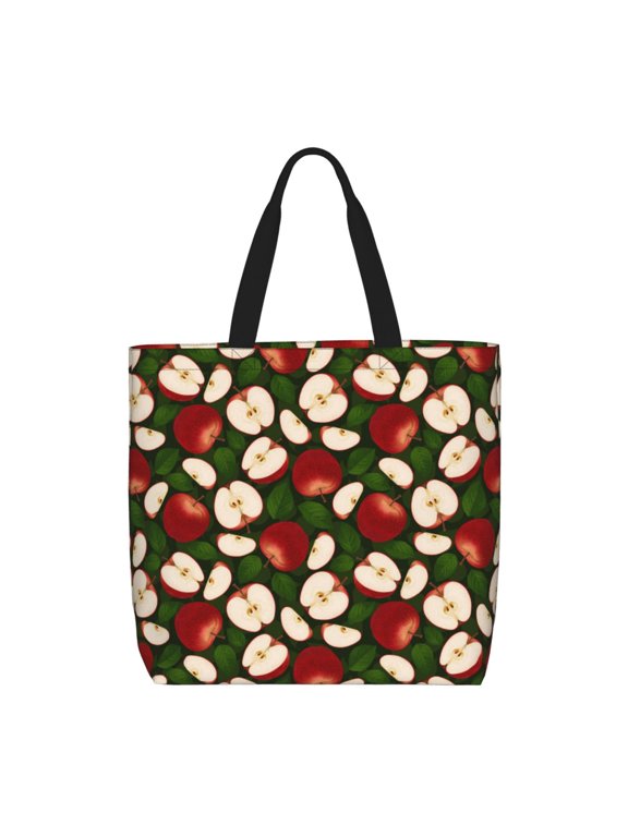 Red Fruit for Tote Bag for Women with Zipper, Gym Tote with Compartments, Laptop Work Tote Nurse Dance Yoga Bag for Sport, Travel