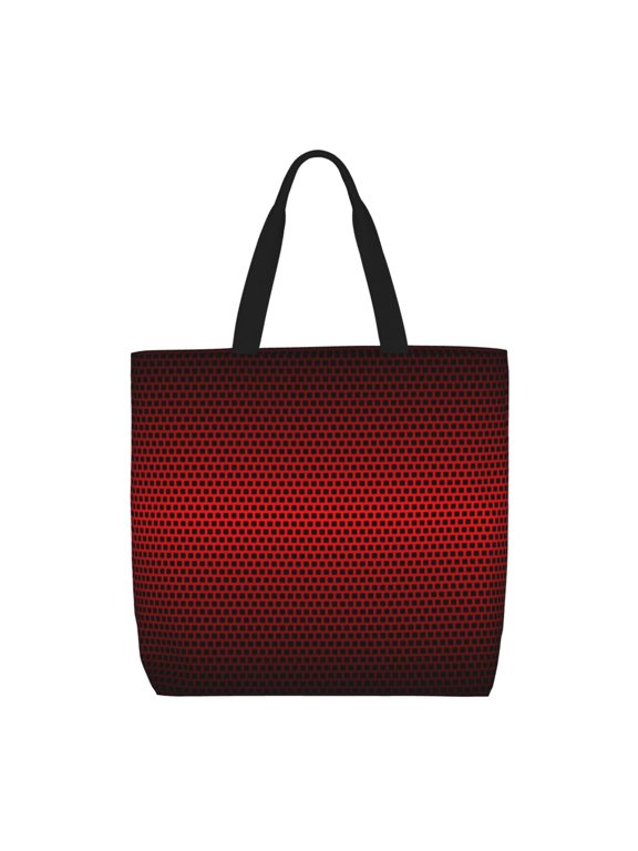 Red Geometric for Tote Bag for Women with Zipper, Gym Tote with Compartments, Laptop Work Tote Nurse Dance Yoga Bag for Sport, Travel