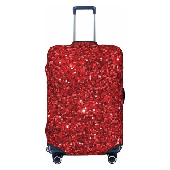 Picia Red Glitter Luggage Protector Cover Thicken Suitcase Protector Cover Fit 18-32 Inch Luggage-Large