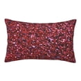 thumbnail image 1 of Picia Red Glitter Pattern Plush Pillow Case – Soft and Cozy Cushion Cover, Hypoallergenic Throw Pillow Case for Home Decor-14"x20", 1 of 6