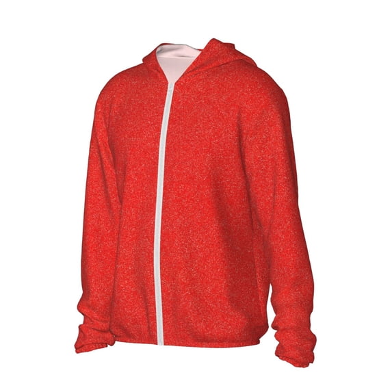 Picia Red Glitter Women's Men's UPF 50+ Sun Protection Hoodie Shirt Long Sleeve SPF Fishing Outdoor UV Hiking Lightweight Shirts-X-Large