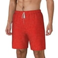 thumbnail image 1 of Picia Red Glitter pattern Mens Swim Trunks with Compression Liner Stretch Beach Shorts Quick Dry with Zipper Pockets No-Chafing Board Shorts-Small, 1 of 9