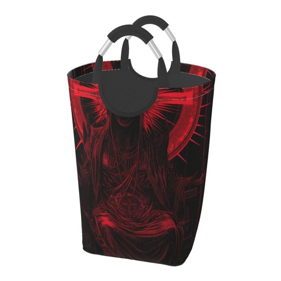 Picia Red Gothic Skeleton Throne Laundry Basket With Handles Laundry Hamper Toys Storage Organizer Foldable Bucket Washing Bin Dirty Clothes Bag For Home Bathroom Bedroom Dorm