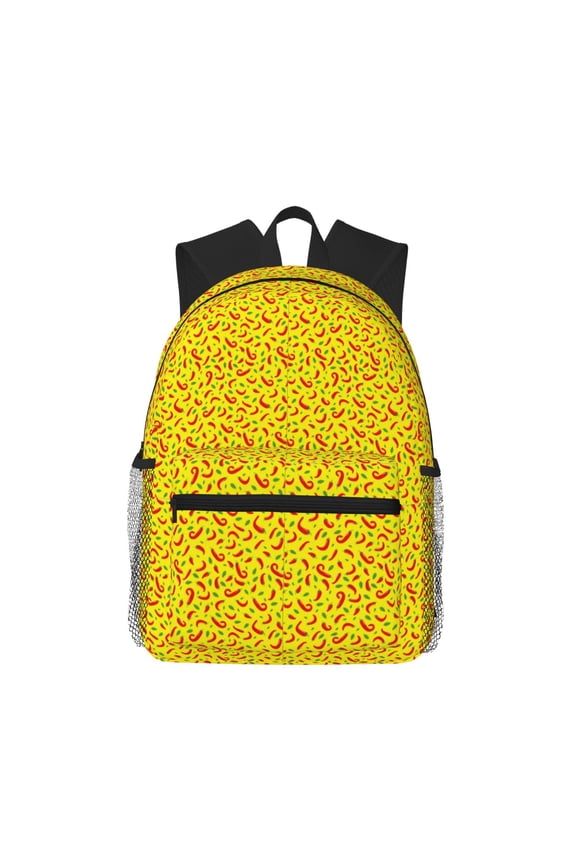 Red Hot Chilly Large Capacity Backpack Classic Style Backpack Casual Backpack Water-Resistant School Work Travel Outdoor Backpack