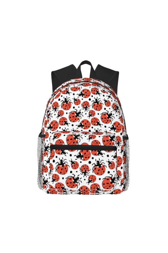 Red Ladybugs Large Capacity Backpack Classic Style Backpack Casual Backpack Water-Resistant School Work Travel Outdoor Backpack