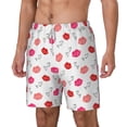 thumbnail image 1 of Picia Red Lips 1 pattern Mens Swim Trunks with Compression Liner Stretch Beach Shorts Quick Dry with Zipper Pockets No-Chafing Board Shorts-X-Large, 1 of 9
