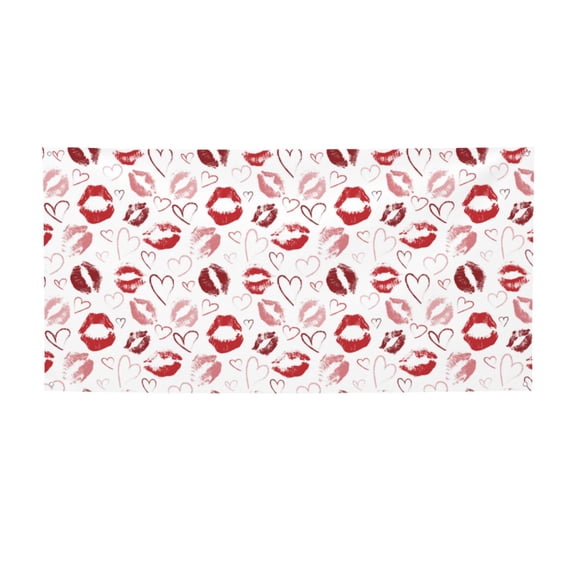 Picia Red Lips Pattern Party Banner, Festive Decoration, Holiday Banner, Celebration Decor, Event Banner, Reusable Party Banner-Medium