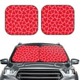 thumbnail image 1 of Picia Red Love Heart 2 Piece Car Windshield Sun Shade Foldable | Foldable Sun Shield for Front Window Blocks UV Rays and Keeps Your Vehicle Cool-Small, 1 of 7