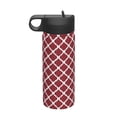 thumbnail image 1 of Picia Red Moroccan Pattern 18oz Sports Insulated Kettle With Straw Insulated Water Bottle For Running Hiking Cycling Climbing Men'S Woman Insulated Water Bottle, 1 of 8