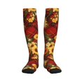 thumbnail image 1 of Picia Red Plaid Sunflower Printed Sports Compression Socks - 15-20mmHg Graduated Compression, High-Performance Soft and Breathable Socks for Men and Women, 1 of 5