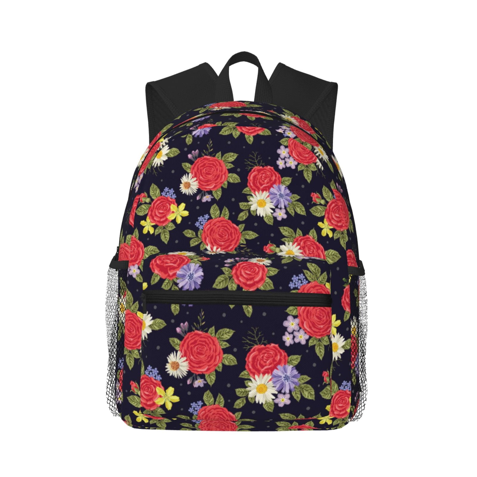 Roses Rucksack Picia Red Rose Flower Large Capacity Backpack Classic Style Backpack ...