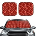 Picia Red Skulls 1 2 Piece Car Windshield Sun Shade Foldable Foldable