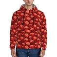 thumbnail image 1 of Picia Red Skulls 1 Pattern Casual Men's Hoodie - Lightweight Hooded Sweatshirt with Kangaroo Pocket, Comfortable Pullover for Everyday, Travel-3X-Large, 1 of 7