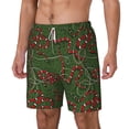 thumbnail image 1 of Picia Red Snake pattern Mens Swim Trunks with Compression Liner Stretch Beach Shorts Quick Dry with Zipper Pockets No-Chafing Board Shorts-Large, 1 of 9