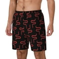 thumbnail image 1 of Picia Red Snake pattern Mens Swim Trunks with Compression Liner Stretch Beach Shorts Quick Dry with Zipper Pockets No-Chafing Board Shorts-XX-Large, 1 of 9
