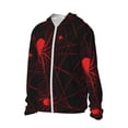 thumbnail image 1 of Picia Red Spider On The Web Women's Men's UPF 50+ Sun Protection Hoodie Shirt Long Sleeve SPF Fishing Outdoor UV Hiking Lightweight Shirts-Small, 1 of 9