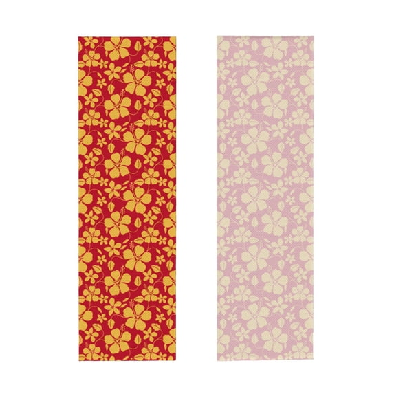 Picia Red Vintage Flowers Pattern Cooling Towels (40"x12") Cool Towel, Cold Towel, Microfiber Soft Breathable Chilly Ice Towel