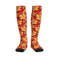thumbnail image 1 of Picia Red Vintage Flowers Printed Sports Compression Socks - 15-20mmHg Graduated Compression, High-Performance Soft and Breathable Socks for Men and Women, 1 of 5
