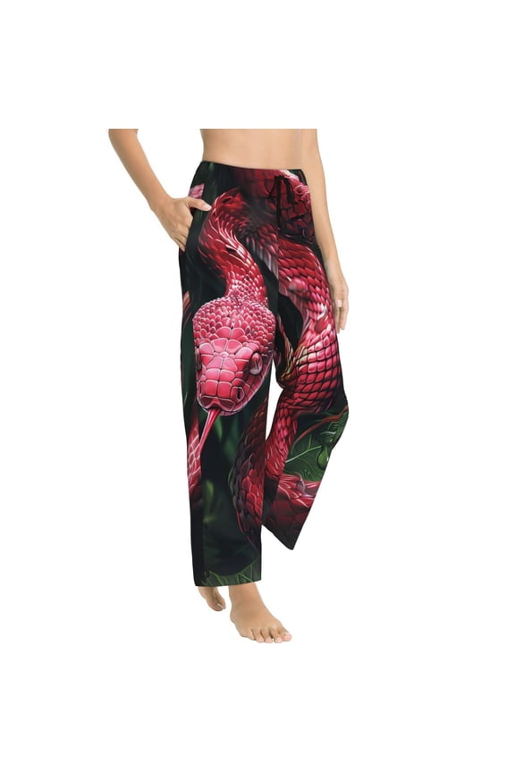 Red Viper Jungle Intensity Womens Soft Woven Cotton Elastic Waistband Sleep Pajama Pant Lounge Sleep Pant With Pockets And Drawstring-Medium