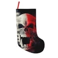 thumbnail image 1 of Picia Red And White Screaming Demon Skull for 18in Christmas Stockings, Xmas Stocking for Kids, Holiday and Family Stocking for Fireplace or Party Decoration, 1 of 7