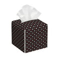 thumbnail image 1 of Picia Red and white polka dots Pattern Tissue Box Cover,PVC Leather Square Holder,Tissue Box Holder with Magnetic Bottom,Facial Paper Organizer Dispenser-5.2"X5.2"X5.2", 1 of 8