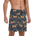thumbnail image 1 of Picia Reindeer Pajama Shorts for Men, Men's Pajama Bottoms, Sleepwear,Short Pajama Pants-XX-Large, 1 of 9