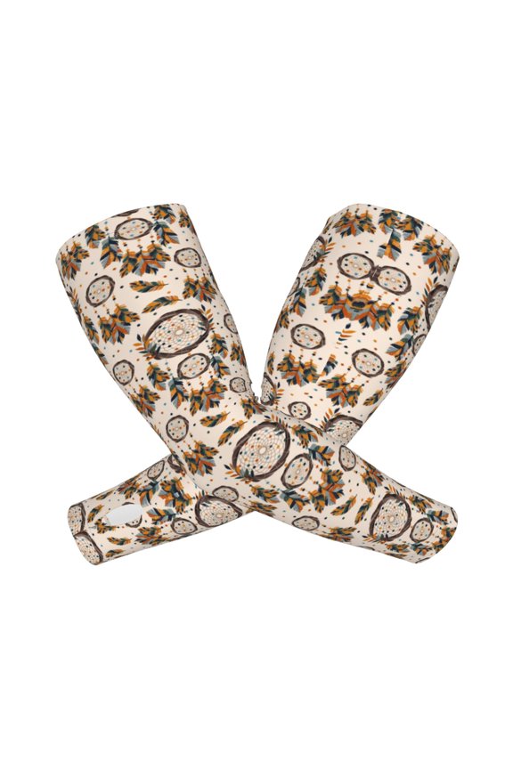 Retro Dreamcatcher Arm Sleeves for Men and Women - Tattoo Cover Up UPF 50+ Cooling Sports Sleeve for Basketball Golf Football-One Size