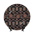 thumbnail image 1 of Picia Retro Floral Pattern Bone China Decorative Plate – Wall Decor with Stand and Adhesive, Elegant Ornament for Living Room, Office, or Entryway-8in, 1 of 6