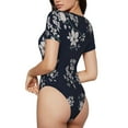 thumbnail image 1 of Picia Retro Flower Womens One Piece Swimsuits Modest Tummy Control Bathing Suits Lace Up Slimming Swim Suit-Medium, 1 of 9