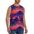 thumbnail image 1 of Picia Retro Palms mens Cotton Tank Undershirts , Moisture-wicking Ribbed Tanks, Lightweight Cotton Tank Undershirts-Medium, 1 of 8