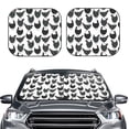 thumbnail image 1 of Picia Retro Rooster 2 Piece Car Windshield Sun Shade Foldable | Foldable Sun Shield for Front Window Blocks UV Rays and Keeps Your Vehicle Cool-Medium, 1 of 7