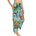 thumbnail image 1 of Picia Retro Seamless Flying Butterflies Womens Soft Woven Cotton Elastic Waistband Sleep Pajama Pant Lounge Sleep Pant With Pockets And Drawstring-Small, 1 of 9