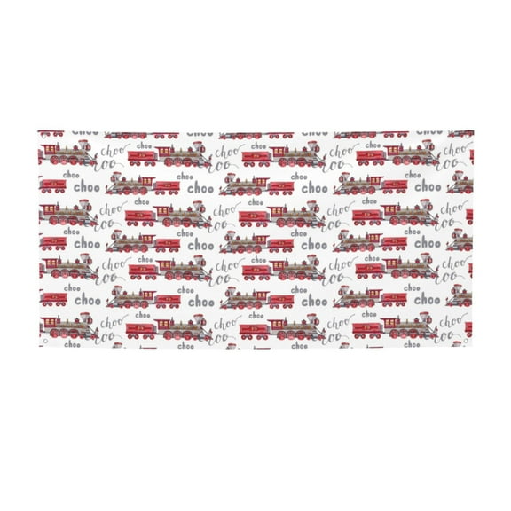 Picia Retro Train Pattern Party Banner, Festive Decoration, Holiday Banner, Celebration Decor, Event Banner, Reusable Party Banner-Small